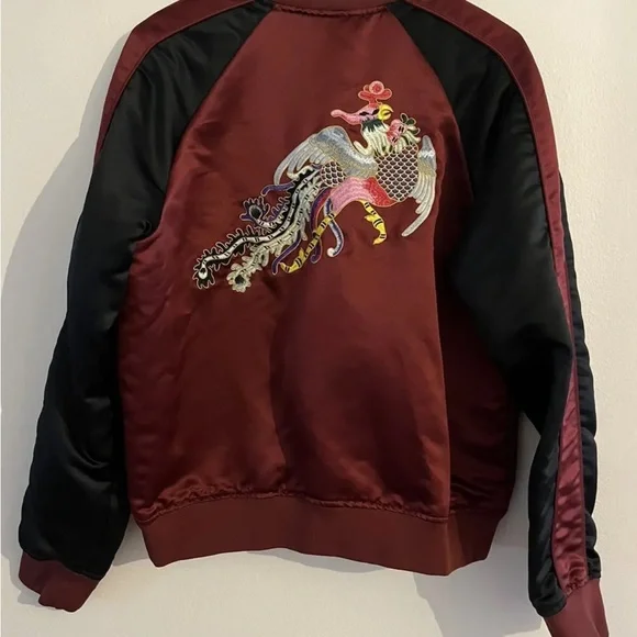 Her Universe Disney Mulan Phoenix Satin Girls Bomber Jacket - Picture 3 of 6